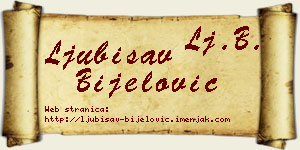 Ljubisav Bijelović vizit kartica